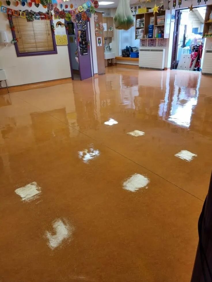 Bright, polished school corridor cleaned by Perth’s trusted education cleaning team.