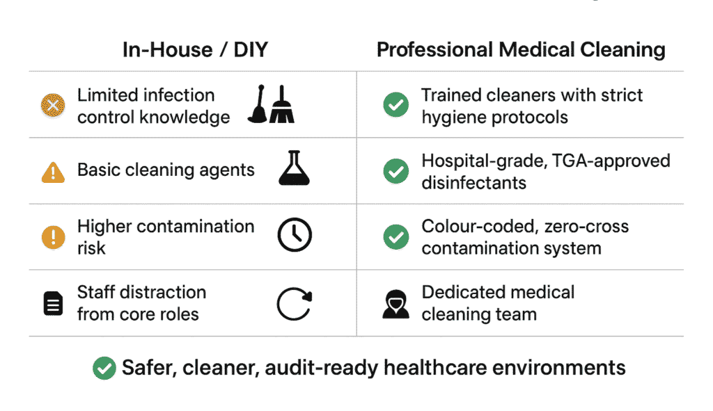 diy vs professional medical cleaning